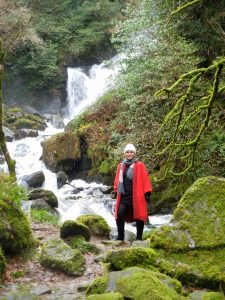 ASC student at Torc Waterfall in Killarney National Park