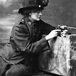 COuntess Constance Gore-Booth Markievicz defied convention in many ways, include being photographed with her gun.