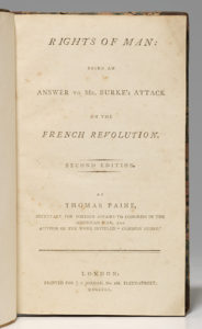Rights of Man by Thomas Paine, first edition, 1791