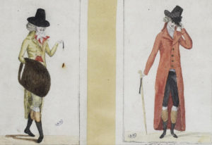 Ye see yon birkie ca'd a lord, / Wha struts, an' stares, an' a' that (Dandies in the 1790s).