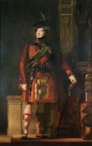 Sir David Wilkie's portrait of George IV in full Highland dress, 1822.