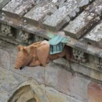Melrose Abbey's most famous gargoyle, the bagpipe-playing pig
