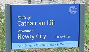 Gaelic place names are appearing all over Northern Ireland. The young Agnes Irvine went to school in Newry. 
