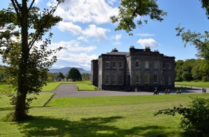Lissadell House, home of the Gore-Booth family. Knocknarea is in the distance. 